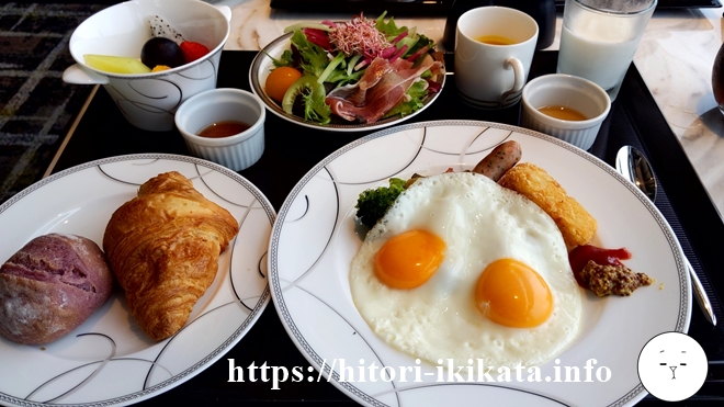 名古屋マリオットアソシアのコンシェルジュラウンジの朝食