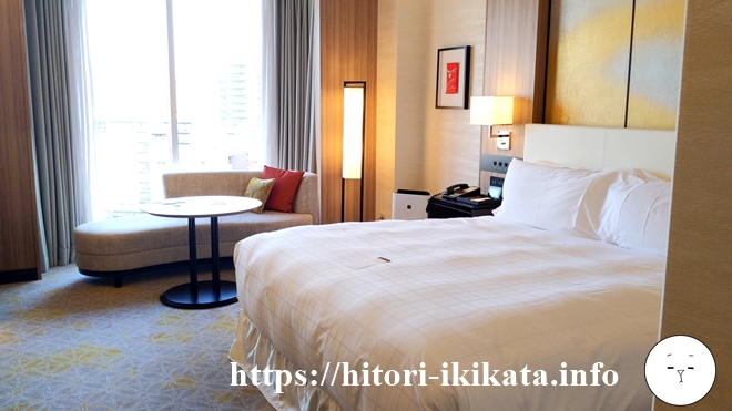 シェラトン都ホテル東京のプレミアムフロアのデラックスダブルルーム