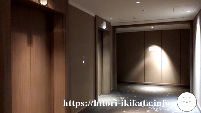 東京マリオットホテルのエレベーターホール