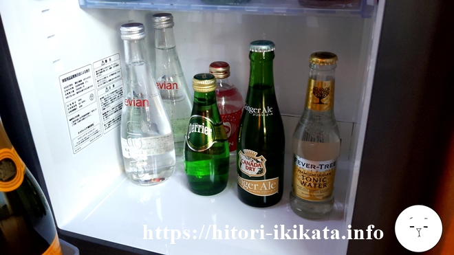 ペニンシュラ東京の冷蔵庫のビール
