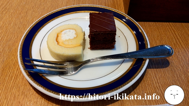 ザ・プリンス京都宝ヶ池クラブラウンジのロールケーキ